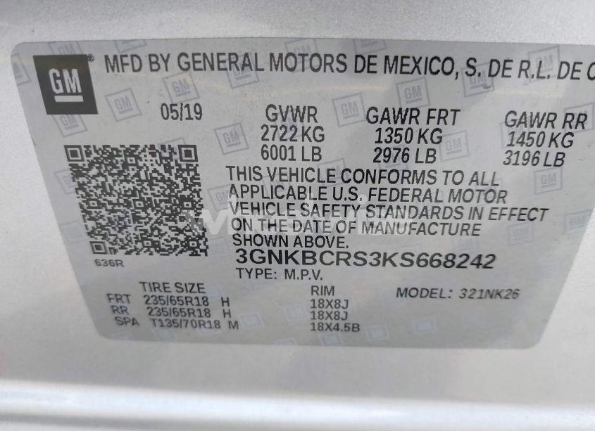 Photo 9 of 2019 Chevrolet Blazer (VIN 3GNKBCRS3KS668242)