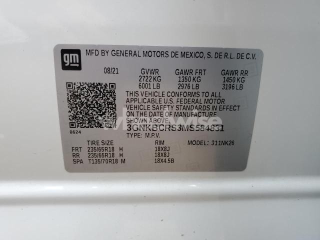 Photo 10 of 2021 CHEVROLET BLAZER 2LT (VIN 3GNKBCRS3MS584831)