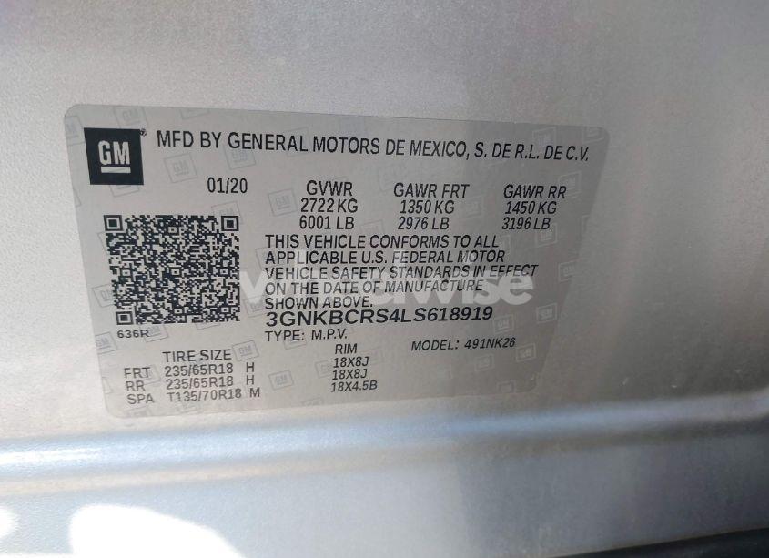 Photo 9 of 2020 Chevrolet Blazer FWD 2LT (VIN 3GNKBCRS4LS618919)