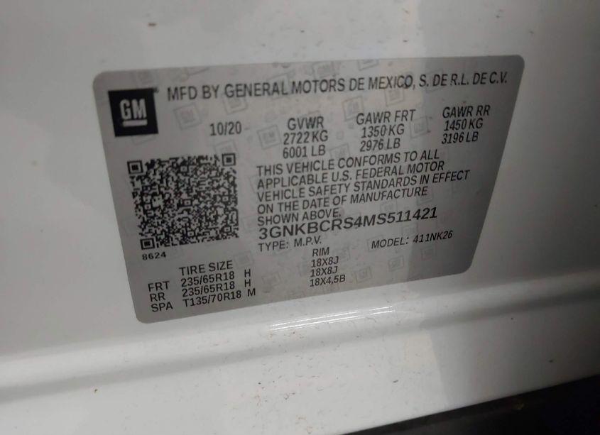 Photo 9 of 2021 Chevrolet Blazer FWD 2LT (VIN 3GNKBCRS4MS511421)