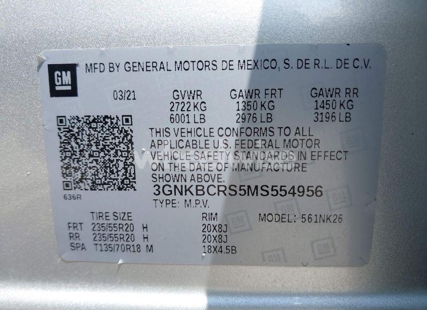 Photo 9 of 2021 Chevrolet Blazer FWD 2LT (VIN 3GNKBCRS5MS554956)