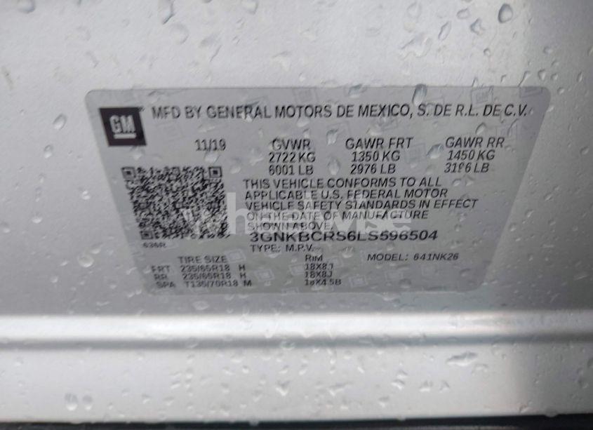 Photo 9 of 2020 Chevrolet Blazer FWD 2LT (VIN 3GNKBCRS6LS596504)