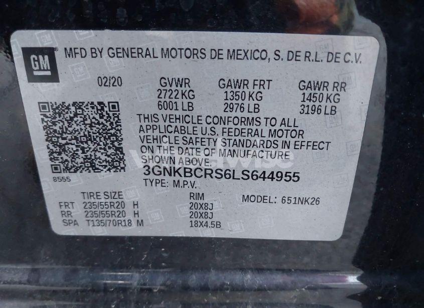 Photo 9 of 2020 Chevrolet Blazer FWD 2LT (VIN 3GNKBCRS6LS644955)