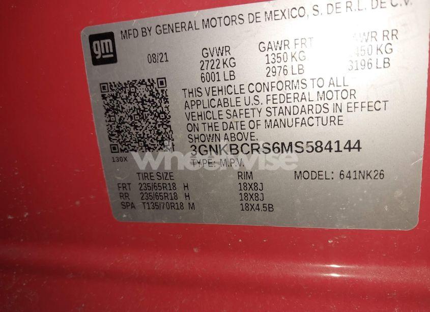 Photo 9 of 2021 Chevrolet Blazer FWD 2LT (VIN 3GNKBCRS6MS584144)