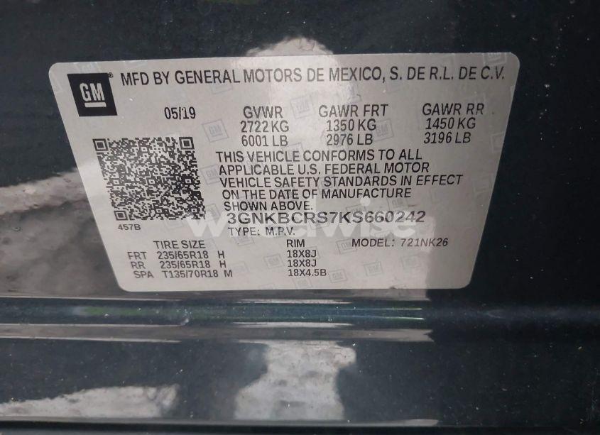 Photo 9 of 2019 Chevrolet Blazer (VIN 3GNKBCRS7KS660242)