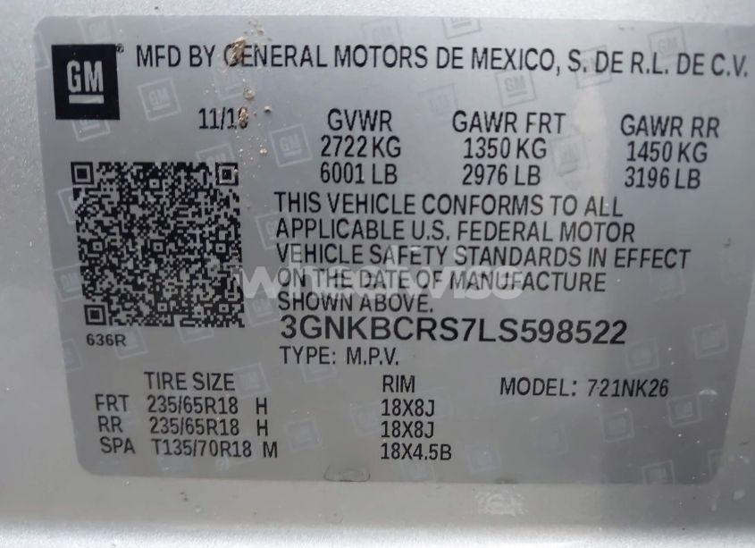 Photo 9 of 2020 Chevrolet Blazer FWD 2LT (VIN 3GNKBCRS7LS598522)