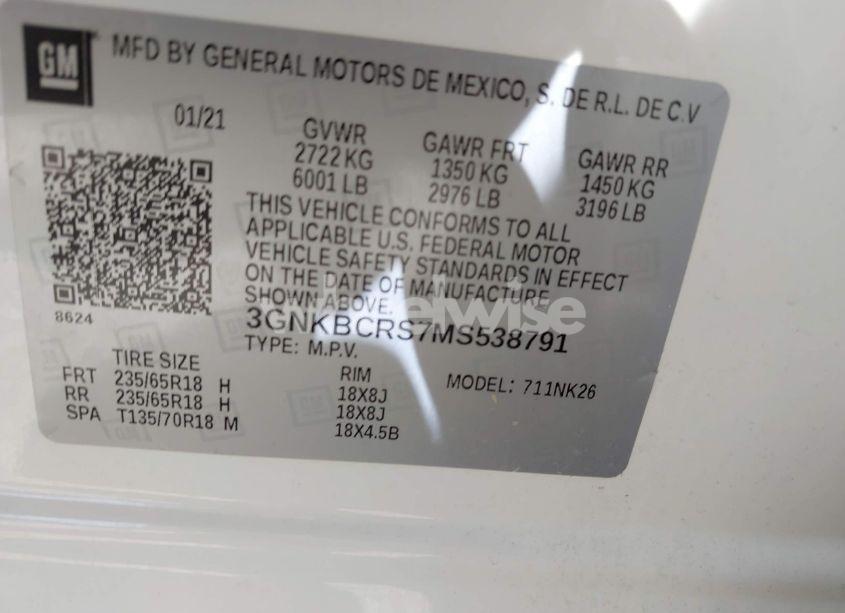 Photo 9 of 2021 Chevrolet Blazer FWD 2LT (VIN 3GNKBCRS7MS538791)