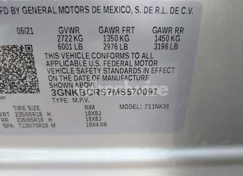 Photo 9 of 2021 Chevrolet Blazer FWD 2LT (VIN 3GNKBCRS7MS570091)