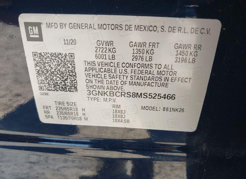 Photo 9 of 2021 Chevrolet Blazer FWD 2LT (VIN 3GNKBCRS8MS525466)