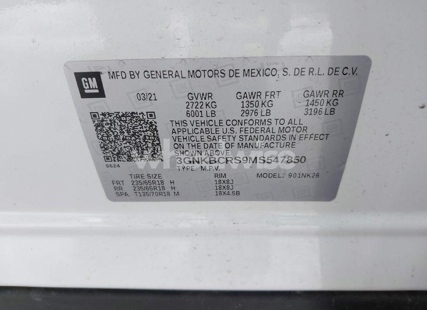 Photo 9 of 2021 Chevrolet Blazer FWD 2LT (VIN 3GNKBCRS9MS547850)