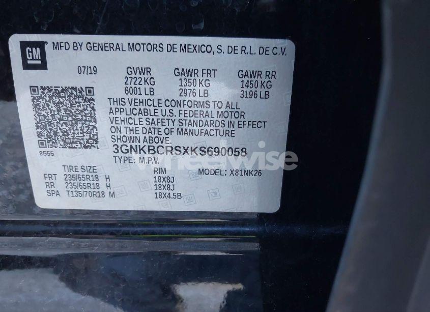 Photo 9 of 2019 Chevrolet Blazer (VIN 3GNKBCRSXKS690058)