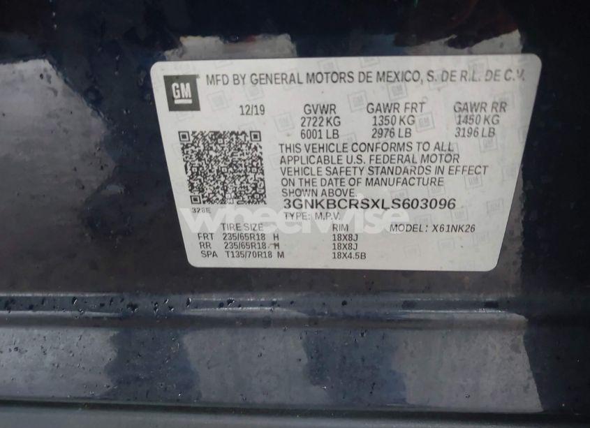 Photo 9 of 2020 Chevrolet Blazer FWD 2LT (VIN 3GNKBCRSXLS603096)