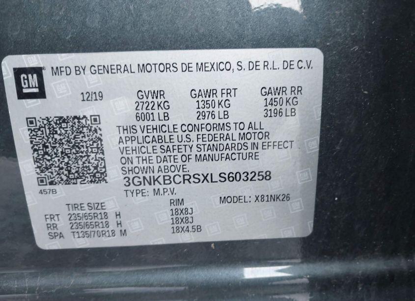 Photo 9 of 2020 Chevrolet Blazer FWD 2LT (VIN 3GNKBCRSXLS603258)