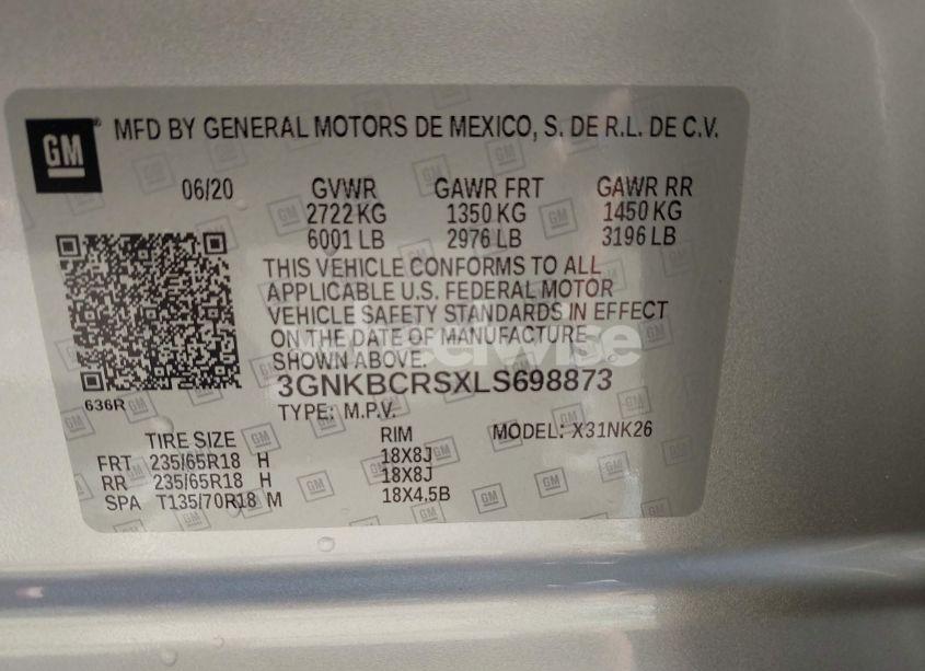 Photo 9 of 2020 Chevrolet Blazer FWD 2LT (VIN 3GNKBCRSXLS698873)