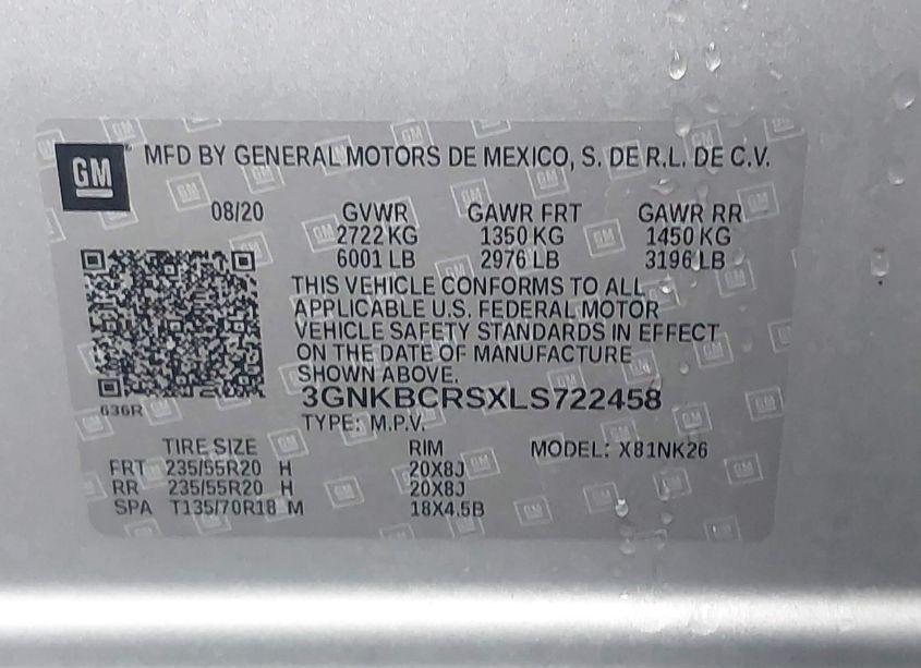 Photo 9 of 2020 Chevrolet Blazer FWD 2LT (VIN 3GNKBCRSXLS722458)