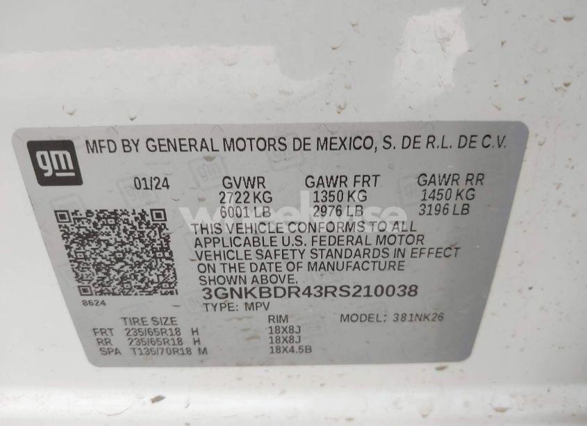 Photo 9 of 2024 Chevrolet Blazer FWD 3LT (VIN 3GNKBDR43RS210038)