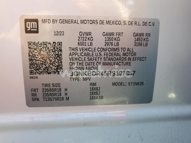 Photo 7 of 2024 CHEVROLET BLAZER 3LT (VIN 3GNKBDR45RS197857)