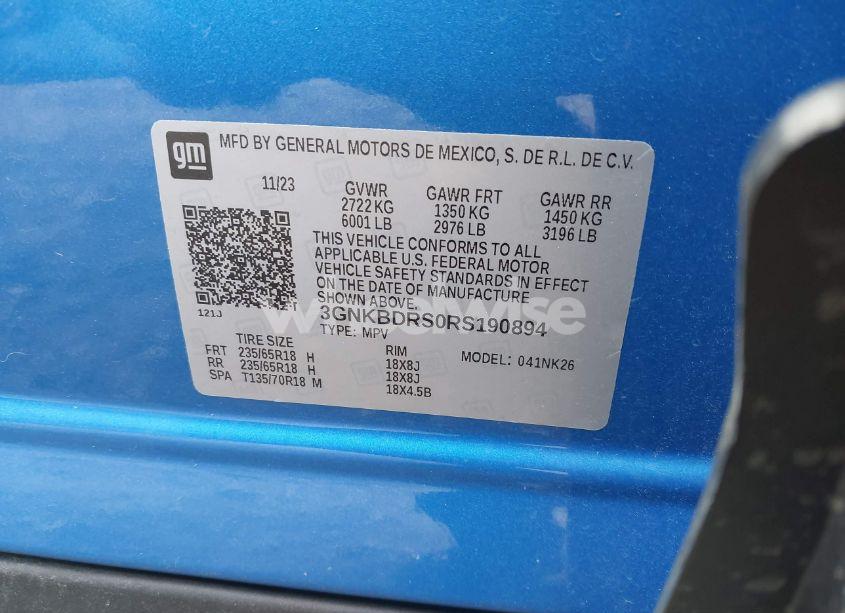 Photo 9 of 2024 Chevrolet Blazer FWD 3LT (VIN 3GNKBDRS0RS190894)