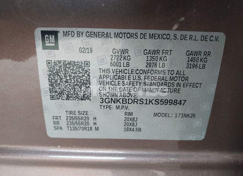 Photo 9 of 2019 Chevrolet Blazer (VIN 3GNKBDRS1KS599847)