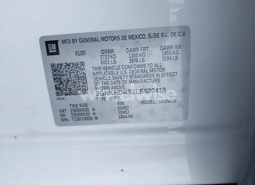 Photo 9 of 2020 Chevrolet Blazer FWD 3LT (VIN 3GNKBDRS1LS630418)