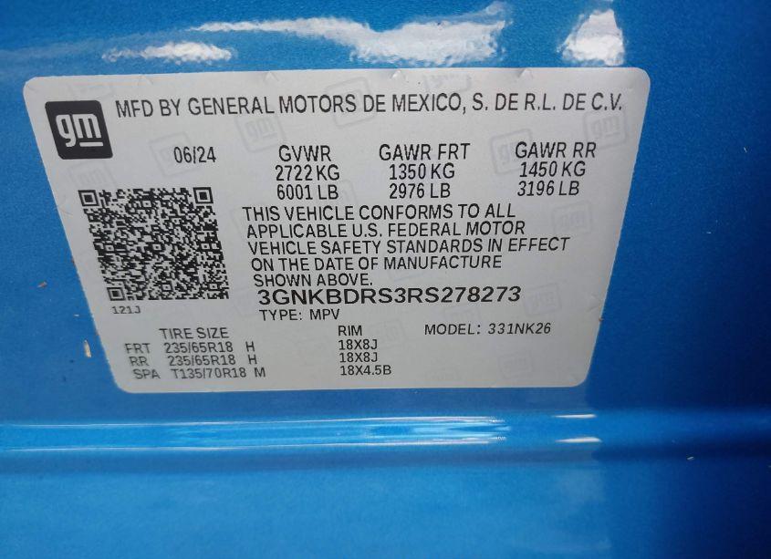 Photo 9 of 2024 Chevrolet Blazer FWD 3LT (VIN 3GNKBDRS3RS278273)