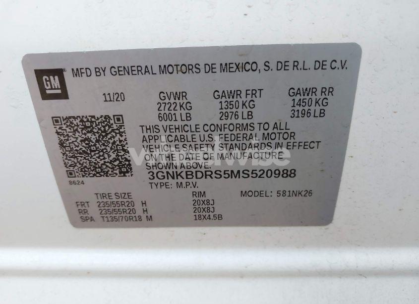 Photo 9 of 2021 Chevrolet Blazer FWD 3LT (VIN 3GNKBDRS5MS520988)