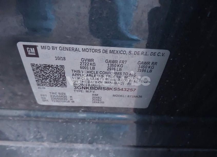 Photo 9 of 2019 Chevrolet Blazer (VIN 3GNKBDRS8KS543257)