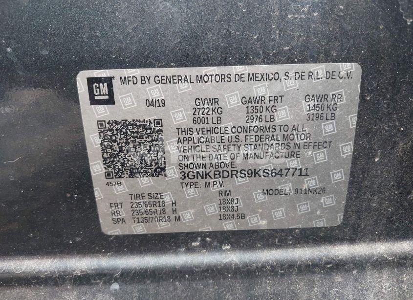 Photo 9 of 2019 Chevrolet Blazer (VIN 3GNKBDRS9KS647711)