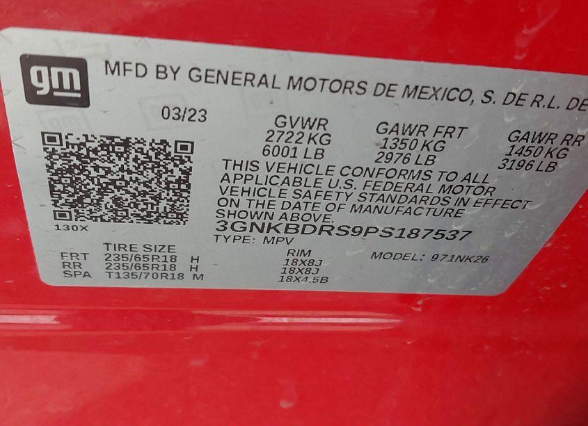 Photo 9 of 2023 Chevrolet Blazer FWD 3LT (VIN 3GNKBDRS9PS187537)