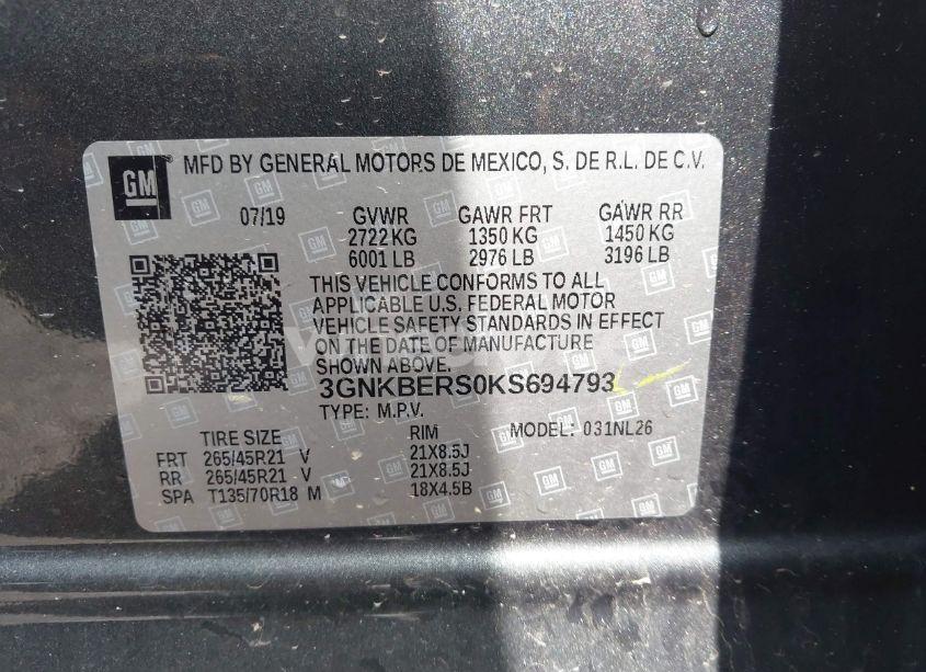 Photo 9 of 2019 Chevrolet Blazer RS (VIN 3GNKBERS0KS694793)