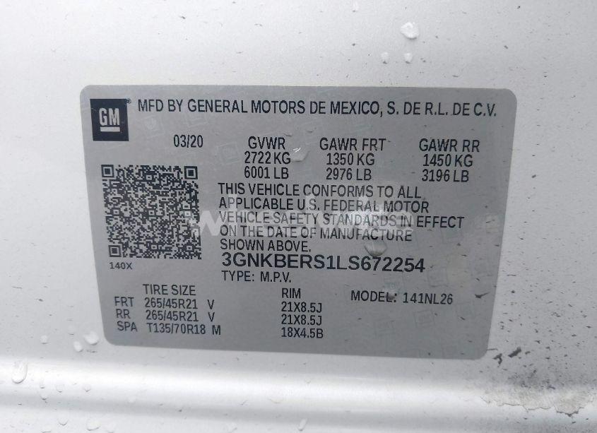 Photo 9 of 2020 Chevrolet Blazer FWD RS (VIN 3GNKBERS1LS672254)