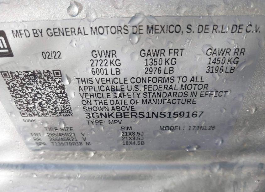 Photo 9 of 2022 Chevrolet Blazer FWD RS (VIN 3GNKBERS1NS159167)