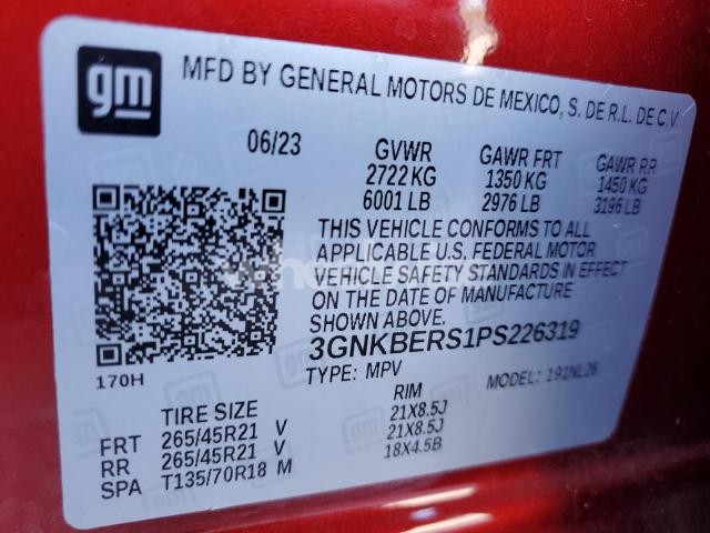 Photo 7 of 2023 CHEVROLET BLAZER RS (VIN 3GNKBERS1PS226319)