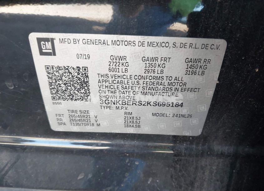 Photo 9 of 2019 Chevrolet Blazer RS (VIN 3GNKBERS2KS695184)