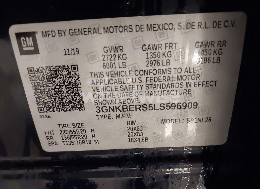 Photo 9 of 2020 Chevrolet Blazer FWD RS (VIN 3GNKBERS5LS596909)