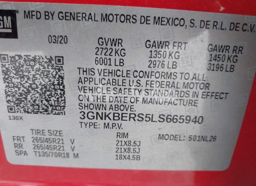 Photo 9 of 2020 Chevrolet Blazer FWD RS (VIN 3GNKBERS5LS665940)