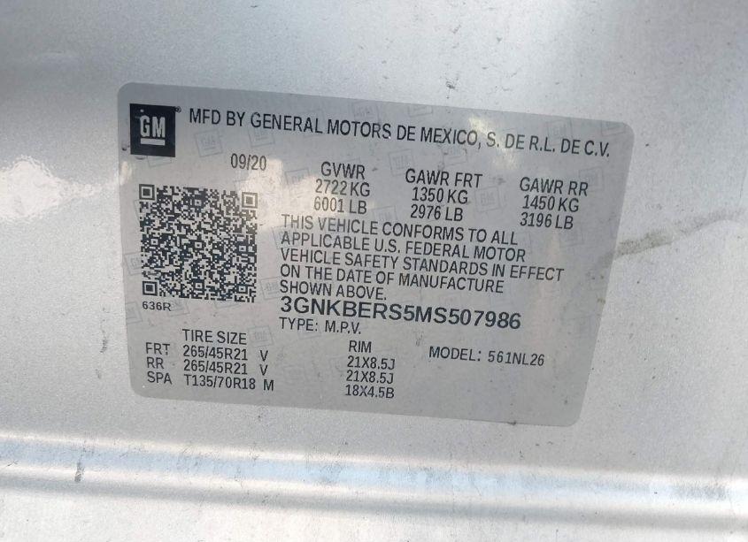 Photo 9 of 2021 Chevrolet Blazer FWD RS (VIN 3GNKBERS5MS507986)