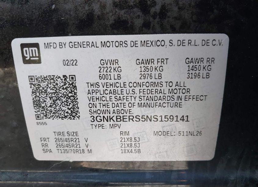 Photo 9 of 2022 Chevrolet Blazer FWD RS (VIN 3GNKBERS5NS159141)