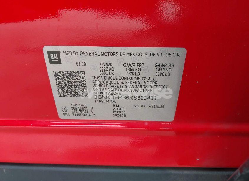 Photo 9 of 2019 Chevrolet Blazer RS (VIN 3GNKBERS6KS593483)