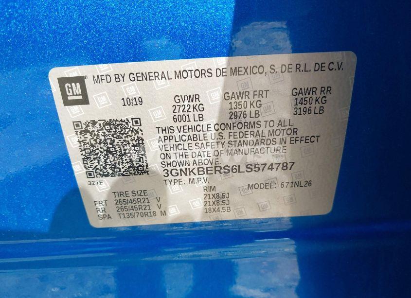 Photo 9 of 2020 Chevrolet Blazer FWD RS (VIN 3GNKBERS6LS574787)