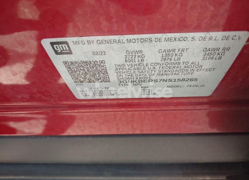 Photo 9 of 2022 Chevrolet Blazer FWD RS (VIN 3GNKBERS7NS158265)