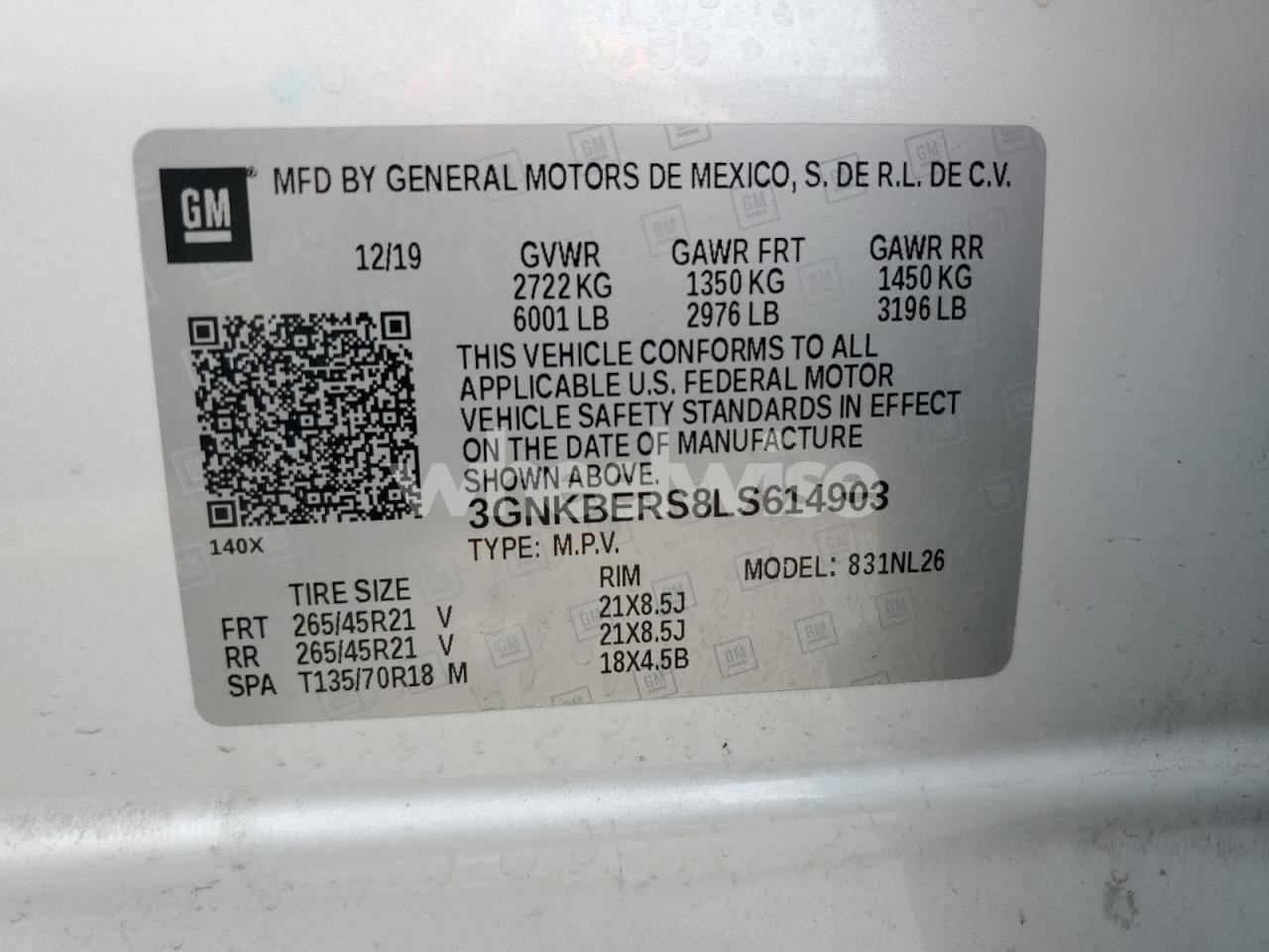 Photo 13 of 2020 CHEVROLET BLAZER RS (VIN 3GNKBERS8LS614903)