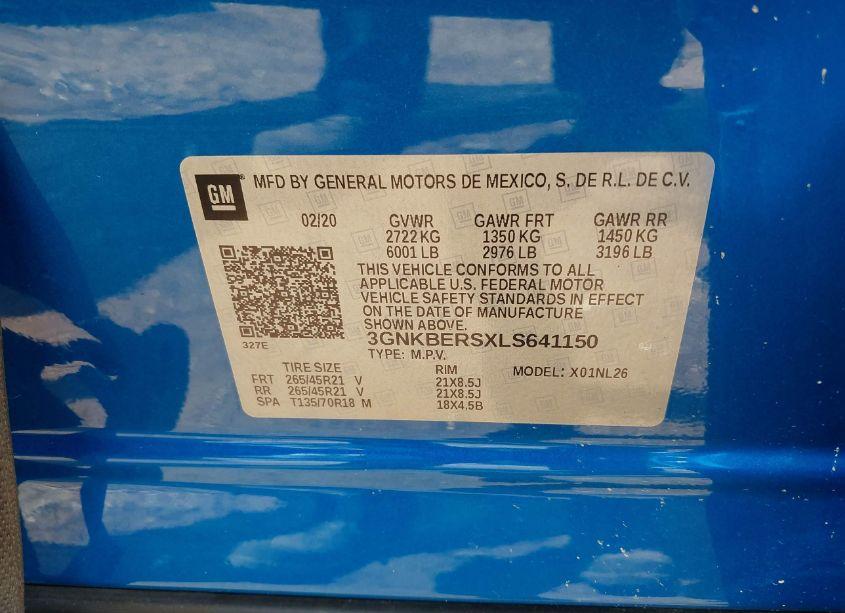 Photo 9 of 2020 Chevrolet Blazer FWD RS (VIN 3GNKBERSXLS641150)