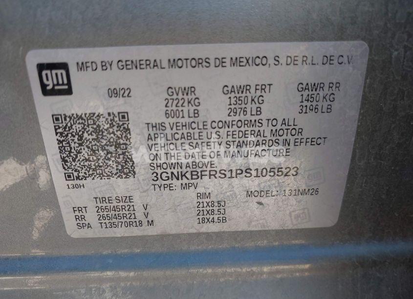 Photo 9 of 2023 Chevrolet Blazer FWD PREMIER (VIN 3GNKBFRS1PS105523)