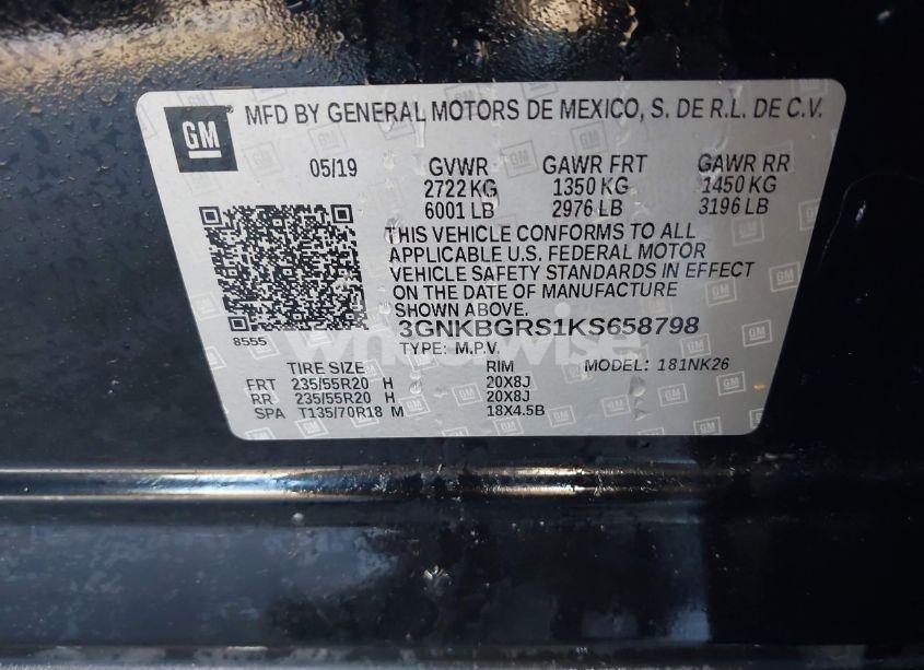 Photo 9 of 2019 Chevrolet Blazer (VIN 3GNKBGRS1KS658798)