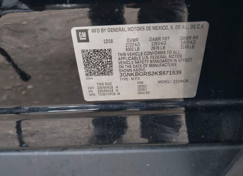 Photo 9 of 2019 Chevrolet Blazer (VIN 3GNKBGRS2KS571539)