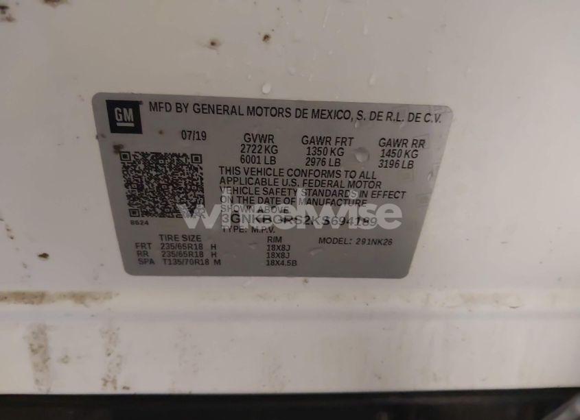 Photo 9 of 2019 Chevrolet Blazer (VIN 3GNKBGRS2KS694189)