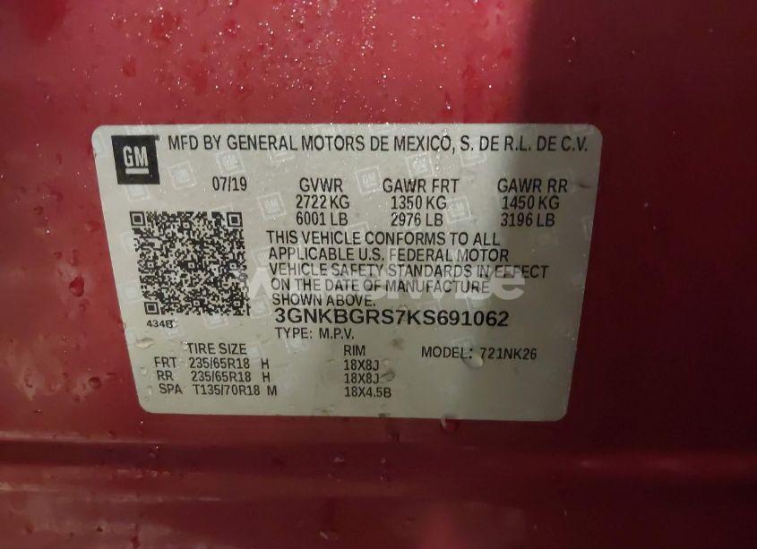 Photo 9 of 2019 Chevrolet Blazer (VIN 3GNKBGRS7KS691062)