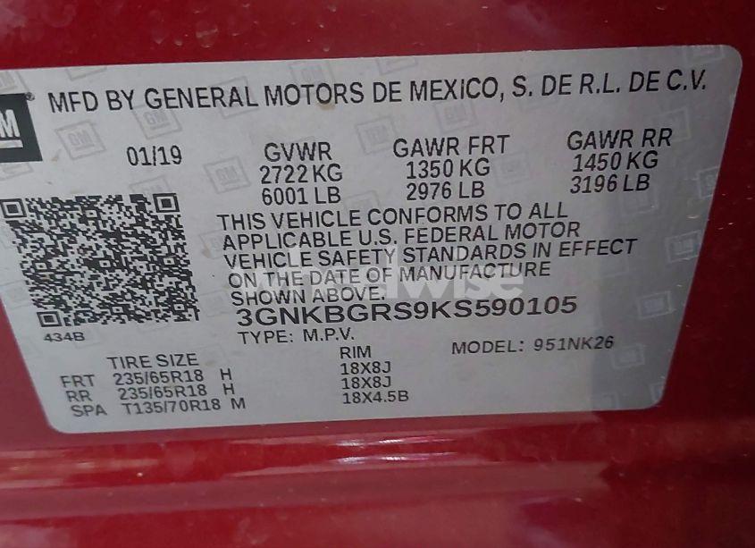 Photo 9 of 2019 Chevrolet Blazer (VIN 3GNKBGRS9KS590105)