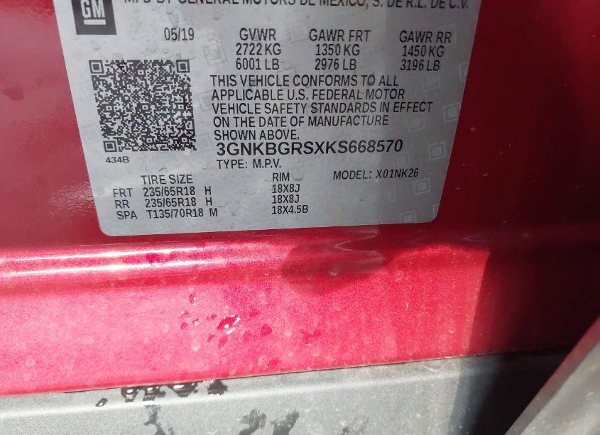 Photo 9 of 2019 Chevrolet Blazer (VIN 3GNKBGRSXKS668570)